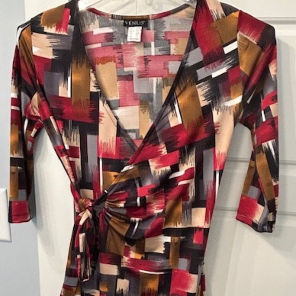 Venus Midi Faux Wrap around Size-XS